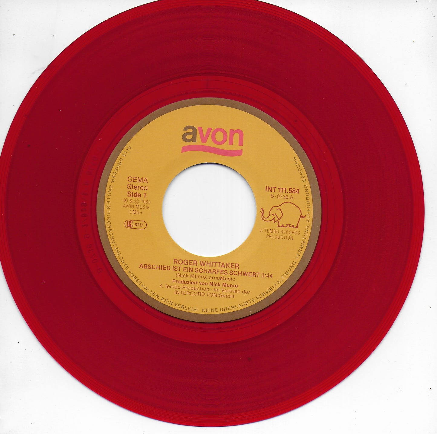 Roger Whittaker - Abschied ist ein scharfes schwert (Red vinyl)