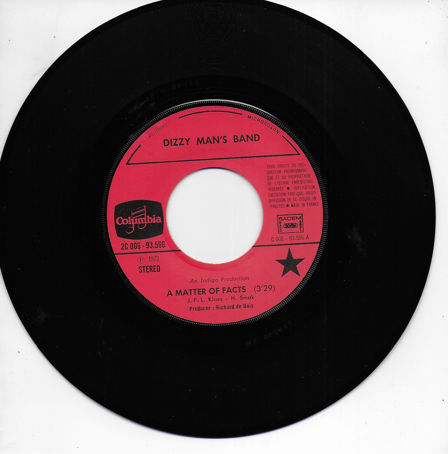 Dizzy Man's Band - A matter of facts (Franse uitgave)
