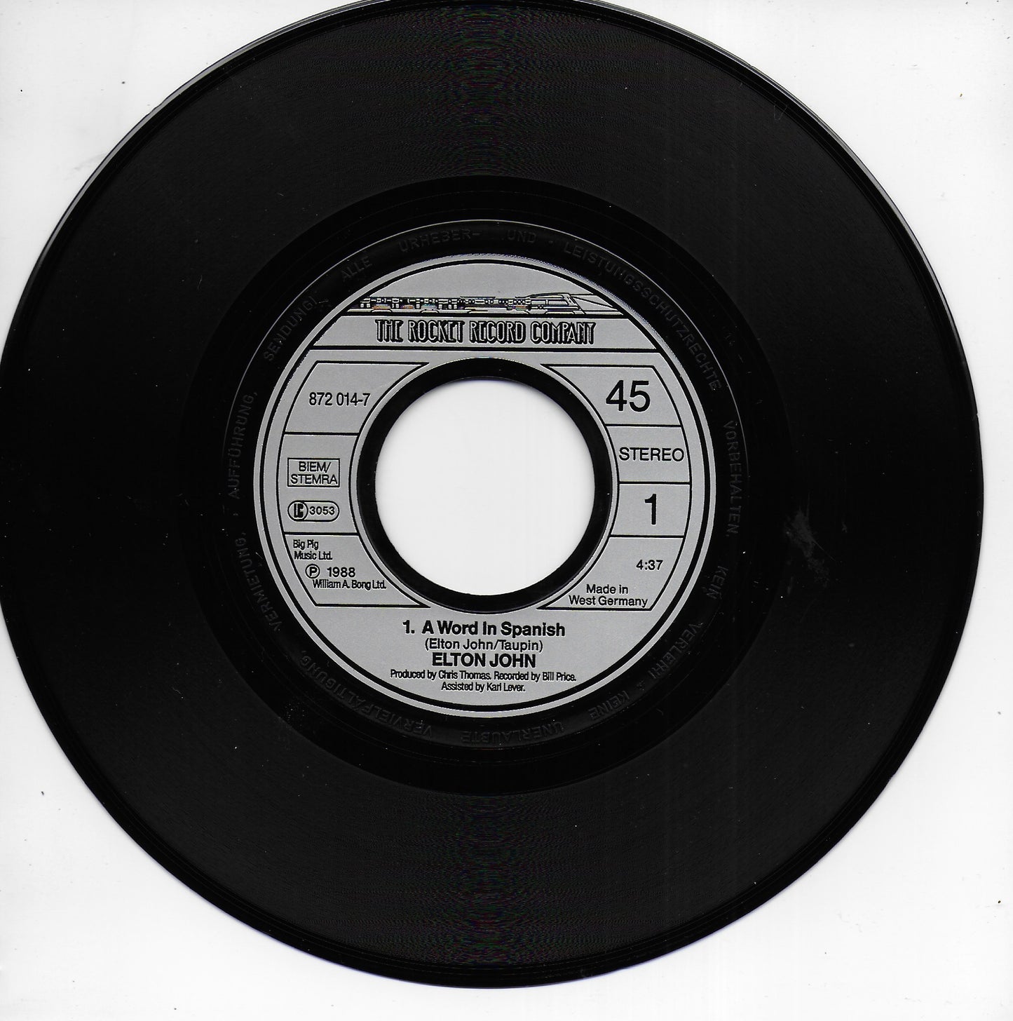 Elton John - A word in Spanish (Duitse uitgave)