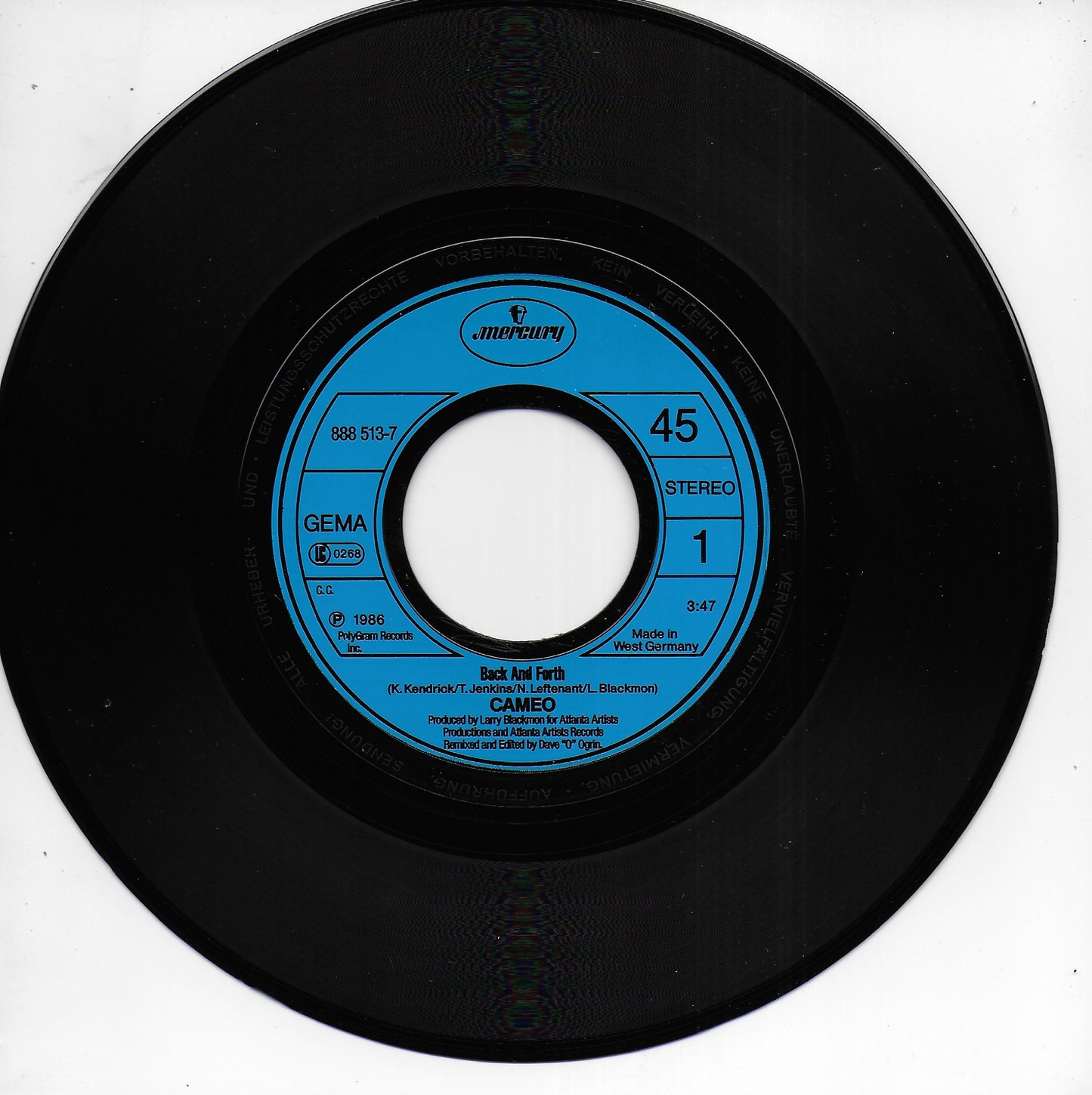 Cameo - Back & forth / Candy (Duitse uitgave)