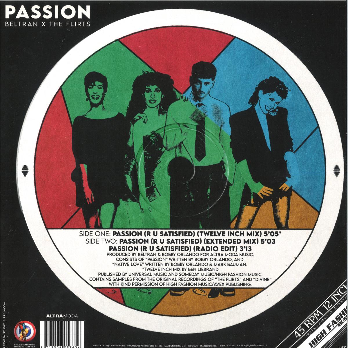 Beltran x The Flirts - Passion (12" Maxi Single)