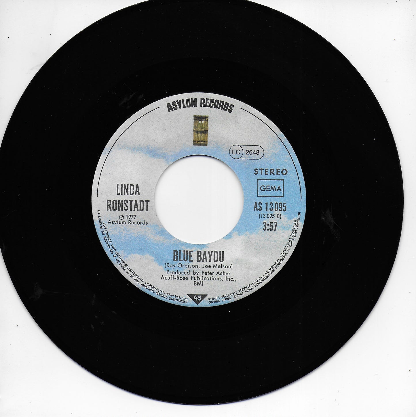 Linda Ronstadt - Blue Bayou (Duitse uitgave)