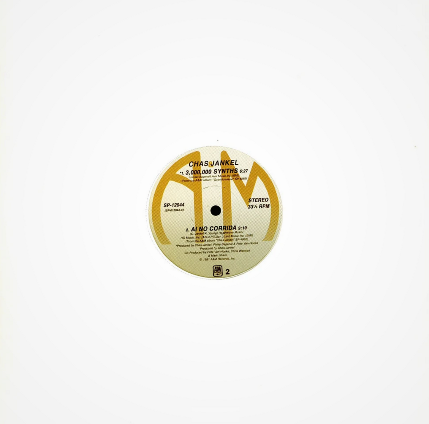 Chas Jankel - Glad to know you / Ai no corrida (12" Maxi Single)