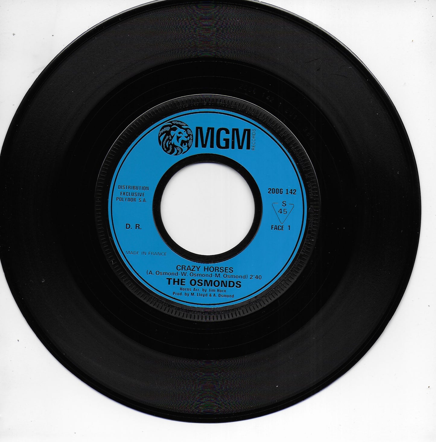The Osmonds - Crazy horses (Franse uitgave)
