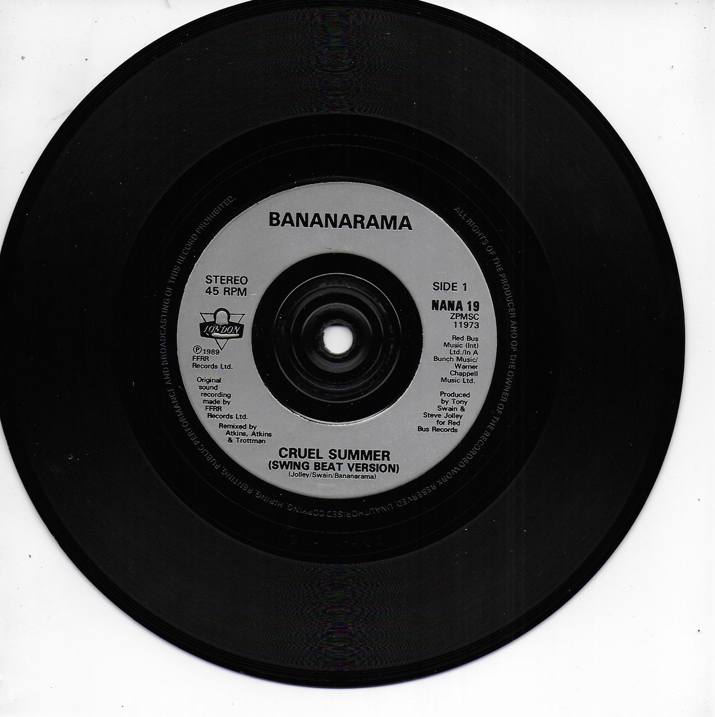 Bananarama - Cruel summer '89 (Engelse uitgave)