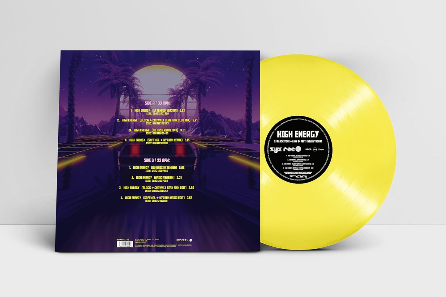 DJ Blackstone + Luxe 54 ft. Evelyn Thomas - High energy (Yellow vinyl) (12" Maxi Single)