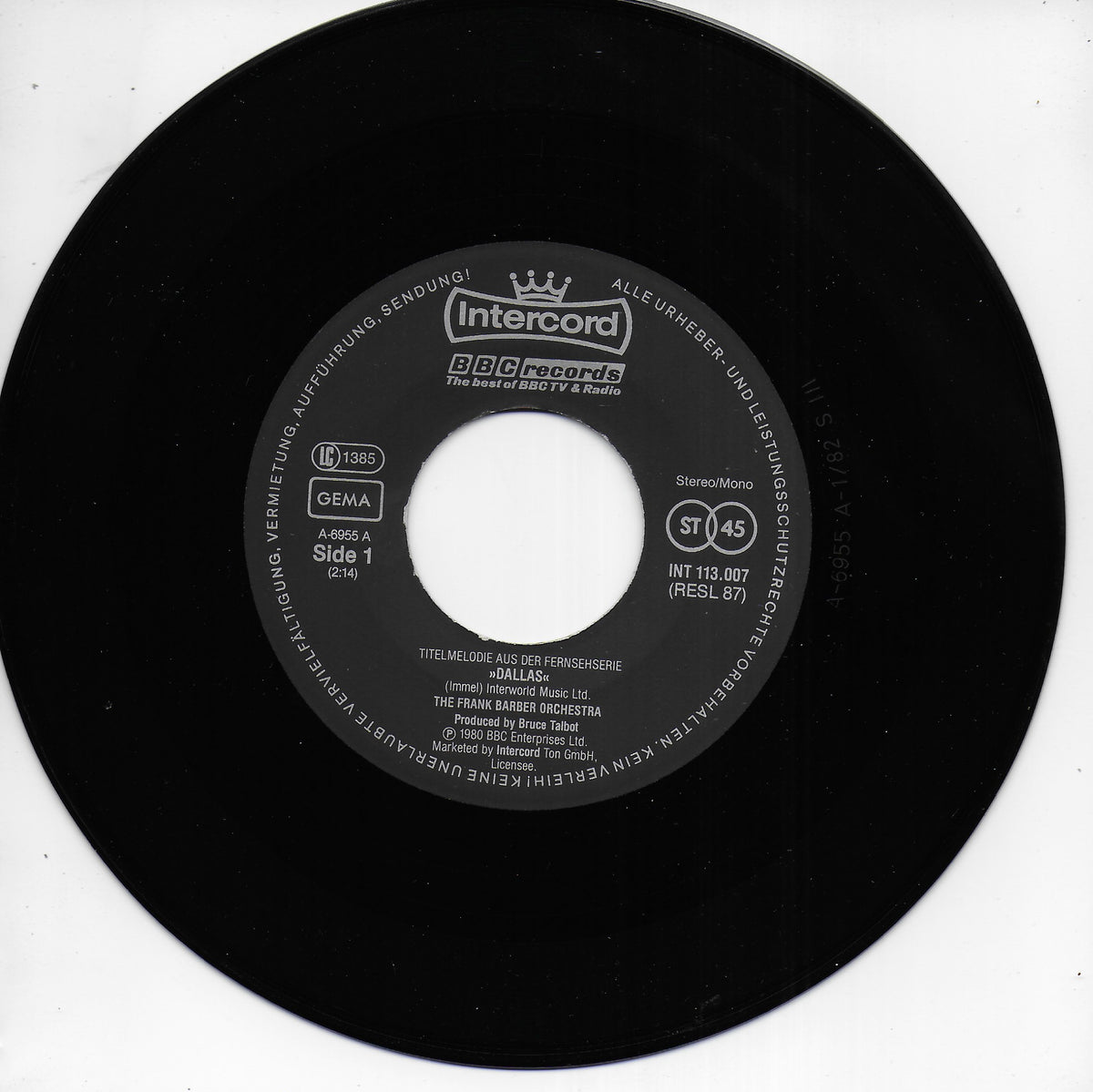 Frank Barber Orchestra - Dallas (Duitse uitgave)