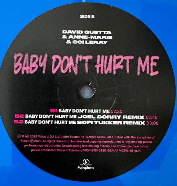 David Guetta & BeBe Rexha - I'm good (blue) / David Guetta & Anne-Marie & Coi Leray - Baby don't hurt me (Limited blue vinyl) (12" Maxi Single)