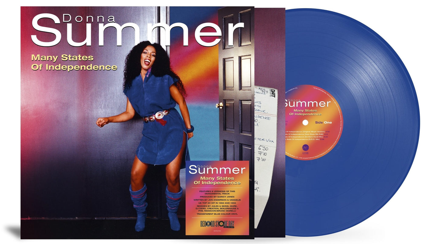 Donna Summer - Many states of independence (RSD 2024, transparent blue vinyl) (12" Maxi Single)