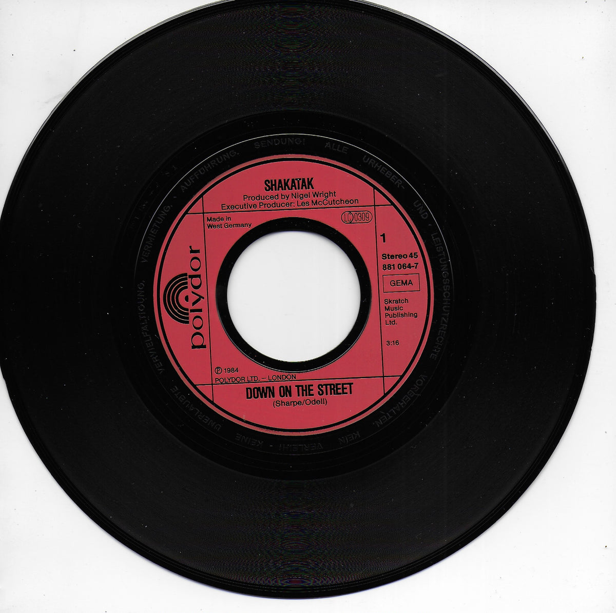 Shakatak - Down on the street (Duitse uitgave)