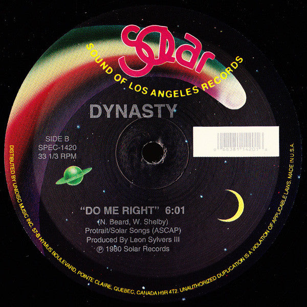 Dynasty - I've just begun to love you / Do me right (12" Maxi Single)