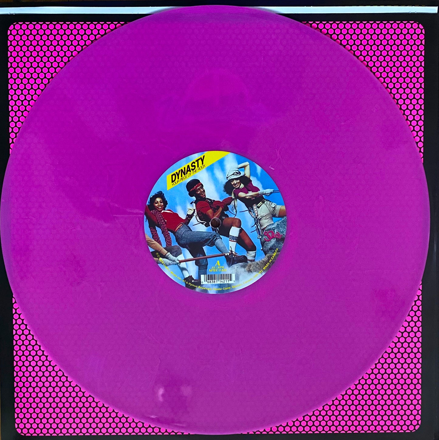 Dynasty - I don't want to be a freak (but i can't help myself) / Your piece of the rock (Florescent pink with swirl vinyl) (12" Maxi Single)