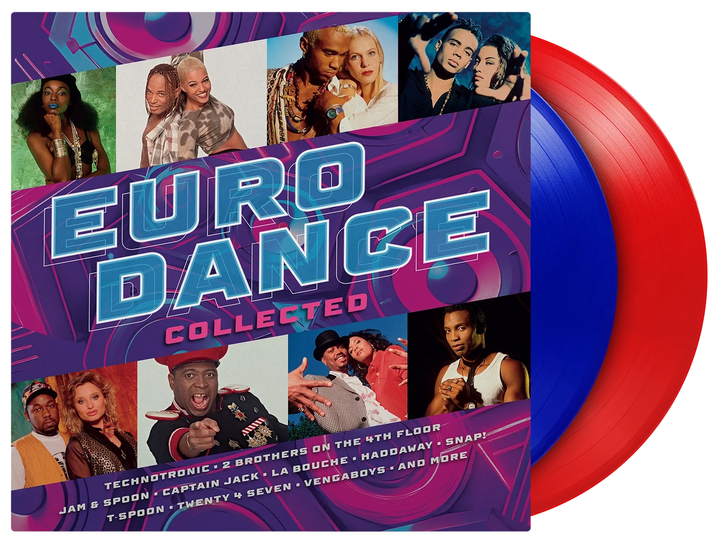 Various - Eurodance Collected (Limited translucent blue & red vinyl) (2LP)