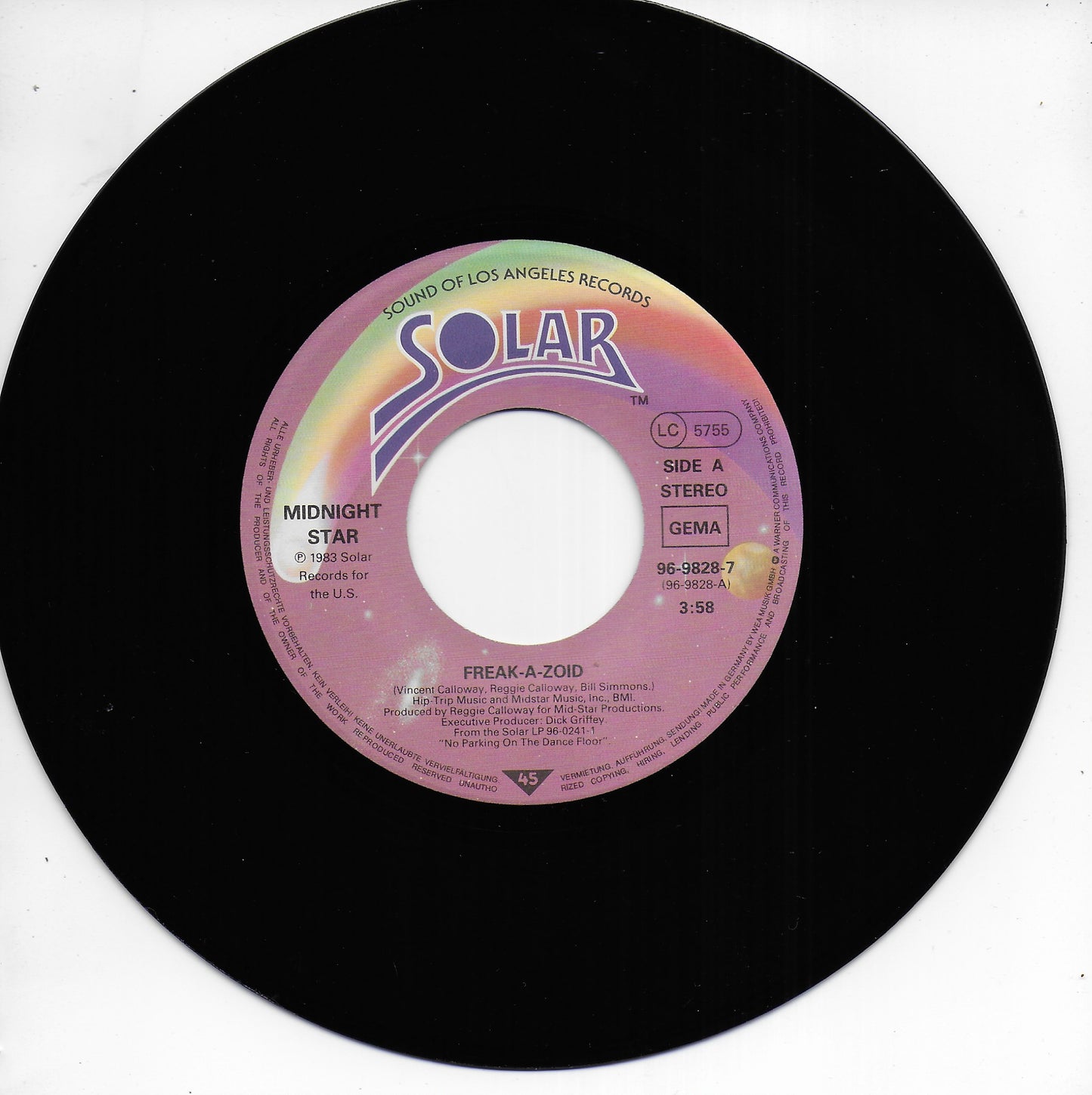 Midnight Star - Freak-a-zoid (Duitse uitgave)