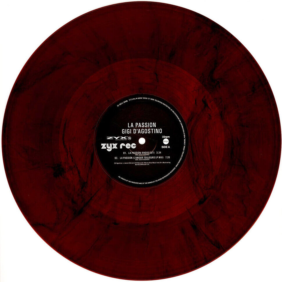 Gigi D'agostino - La Passion (Limited transparent red vinyl) (12" Maxi Single)