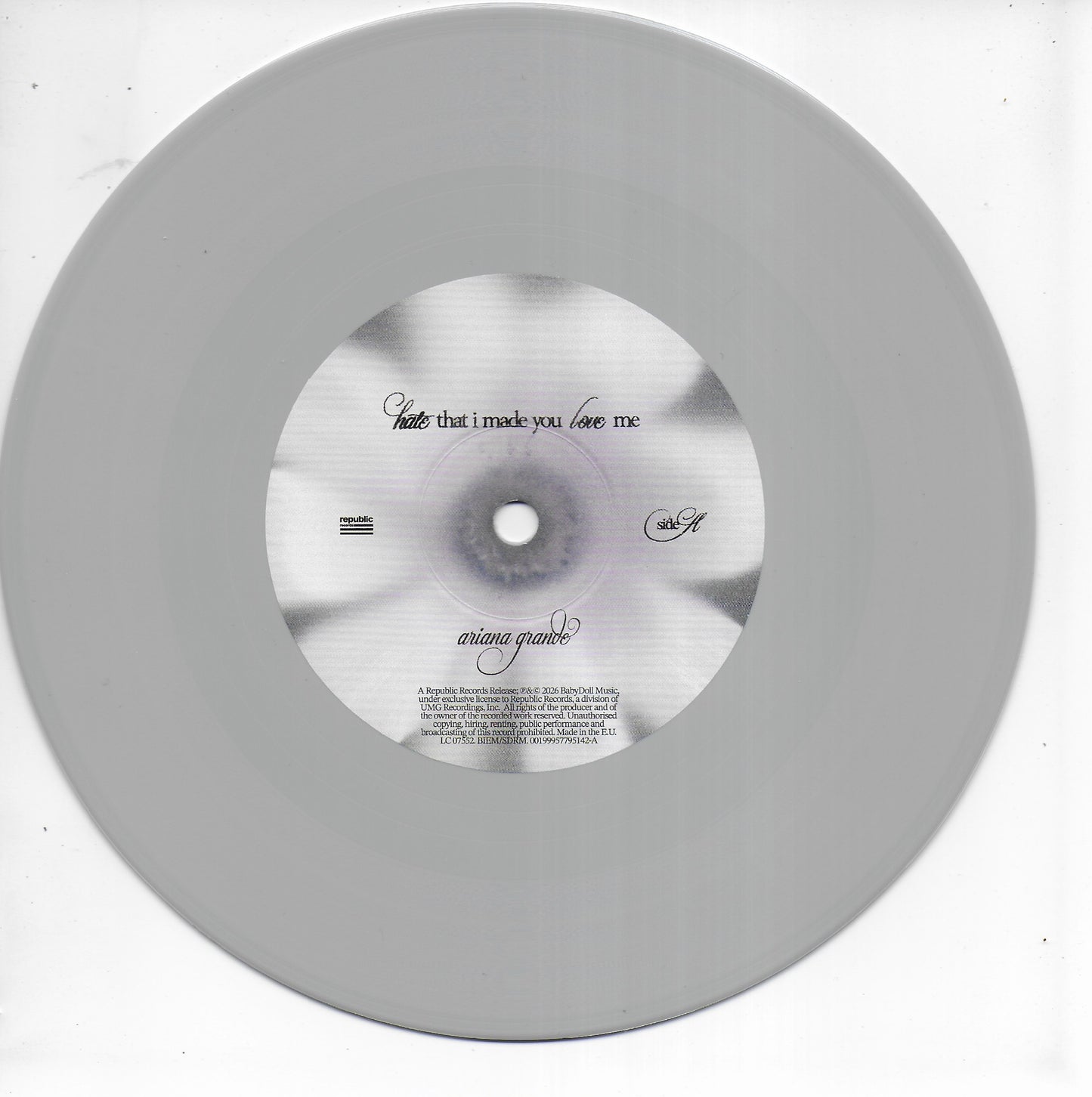 Ariana Grande - Hate that i made you love me (Fluffy tail gray vinyl)