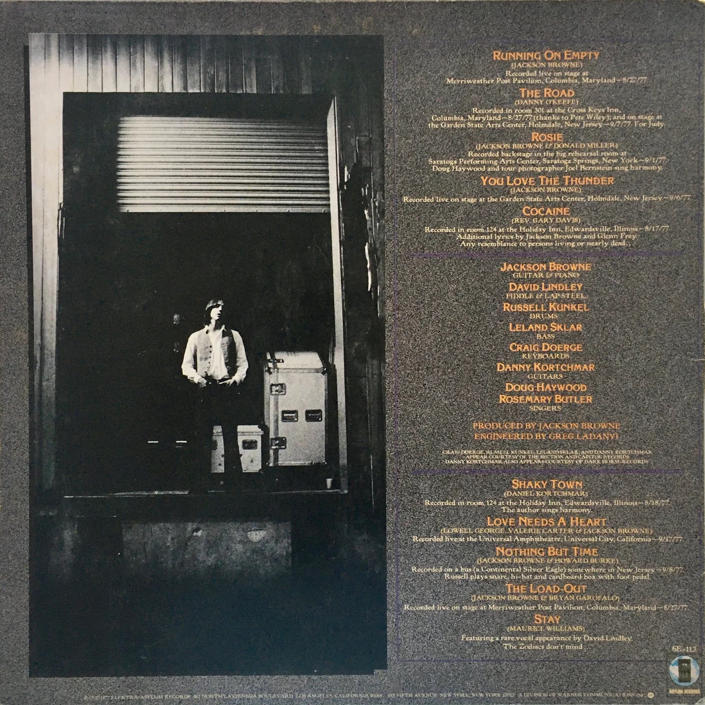 Jackson Browne - Running On Empty (LP)