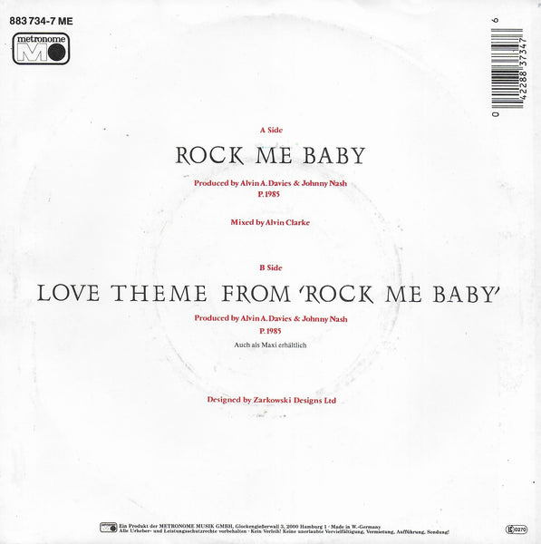 Johnny Nash - Rock me baby (Duitse uitgave)