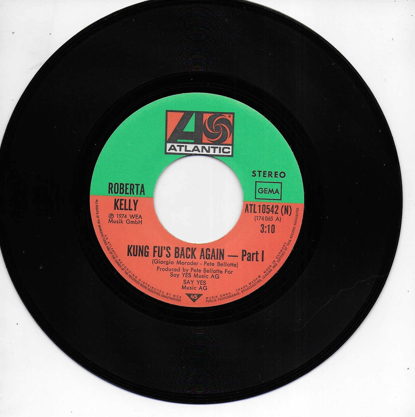Roberta Kelly - Kung Fu's back again (Duitse uitgave)