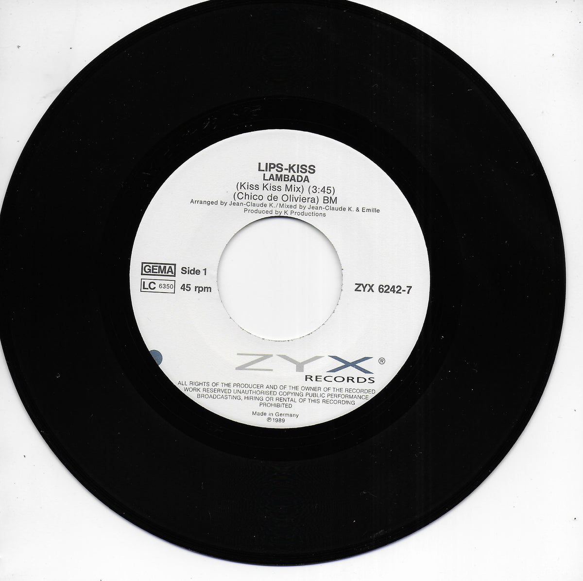 Lips-Kiss - Lambada (Duitse uitgave)