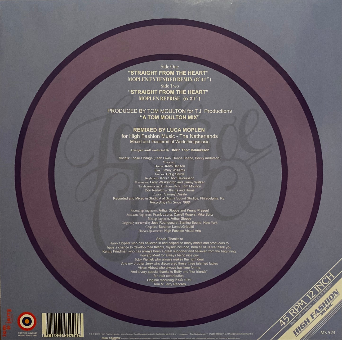 Loose Change - Straight from the heart (The Moplen remixes) (12" Maxi Single)