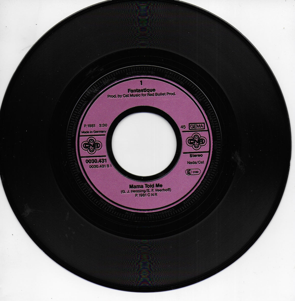 Fantastique - Mama told me (Duitse uitgave)