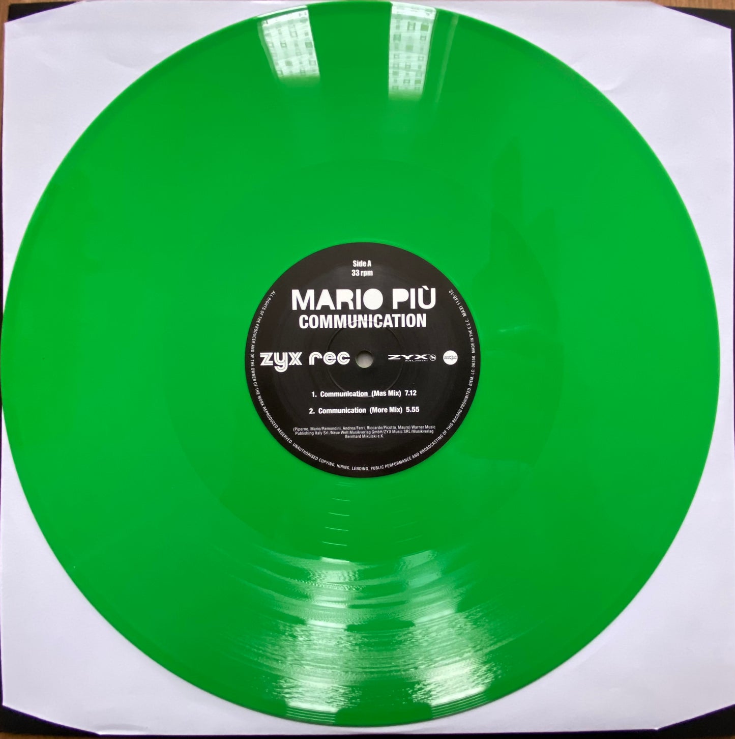 Mario Piu - Communication (Limited green vinyl) (12" Maxi Single)