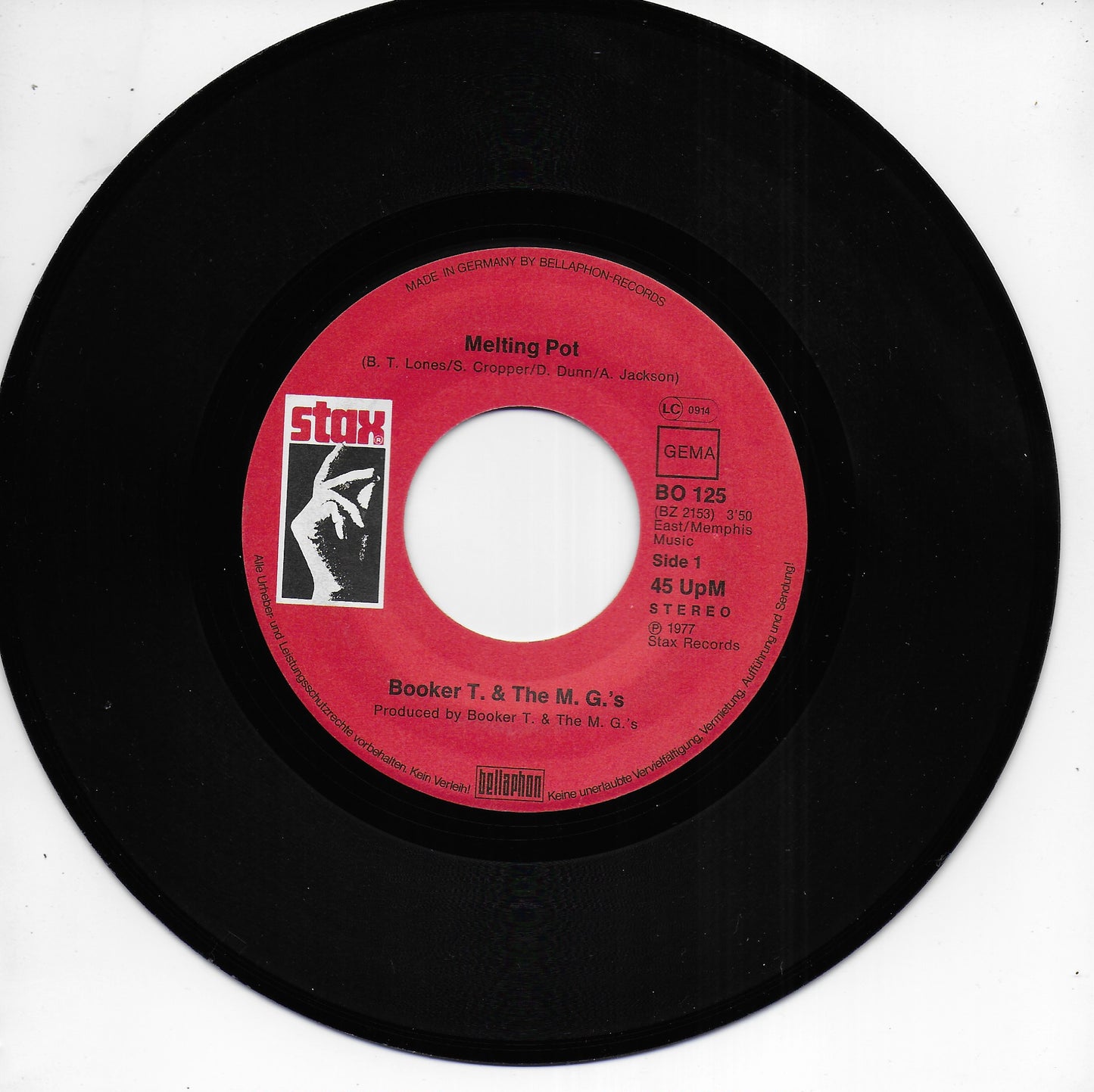 Booker T. & The M.G.'s - Melting pot / Slum baby (Duitse uitgave)