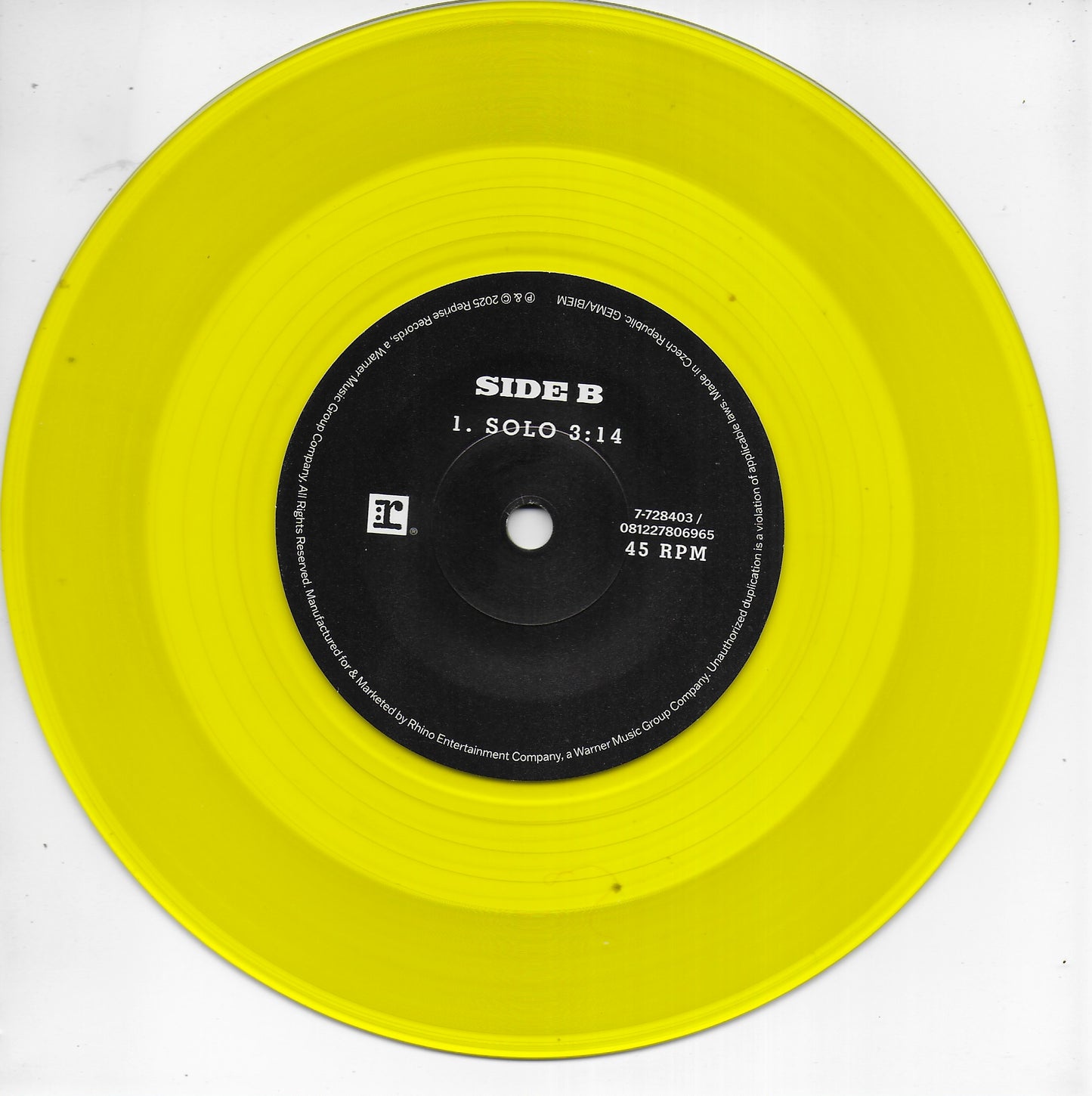 Iyaz - Replay / Solo (Limited lemonade vinyl)