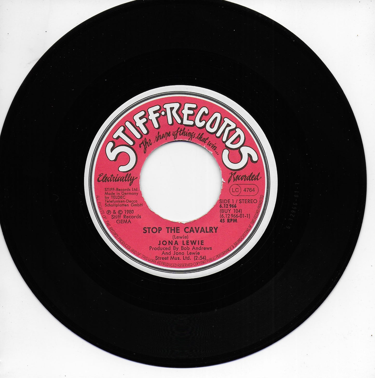 Jona Lewie - Stop the cavalry (Duitse uitgave)