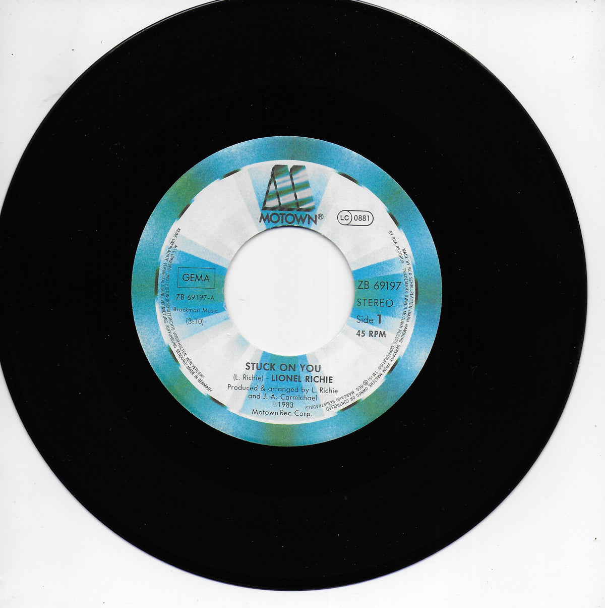 Lionel Richie - Stuck on you (Duitse uitgave)