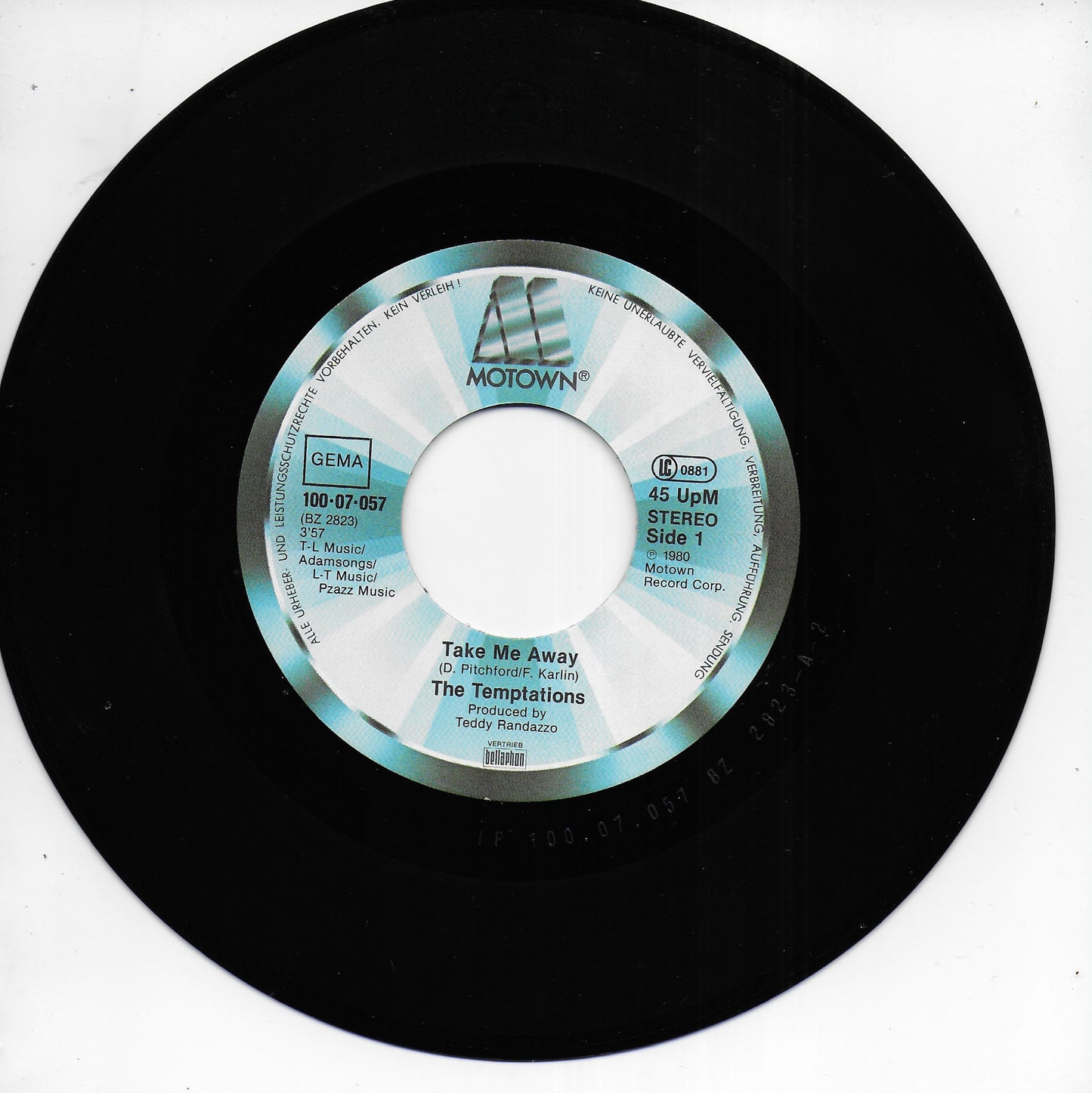 The Temptations - Take me away (Duitse uitgave)