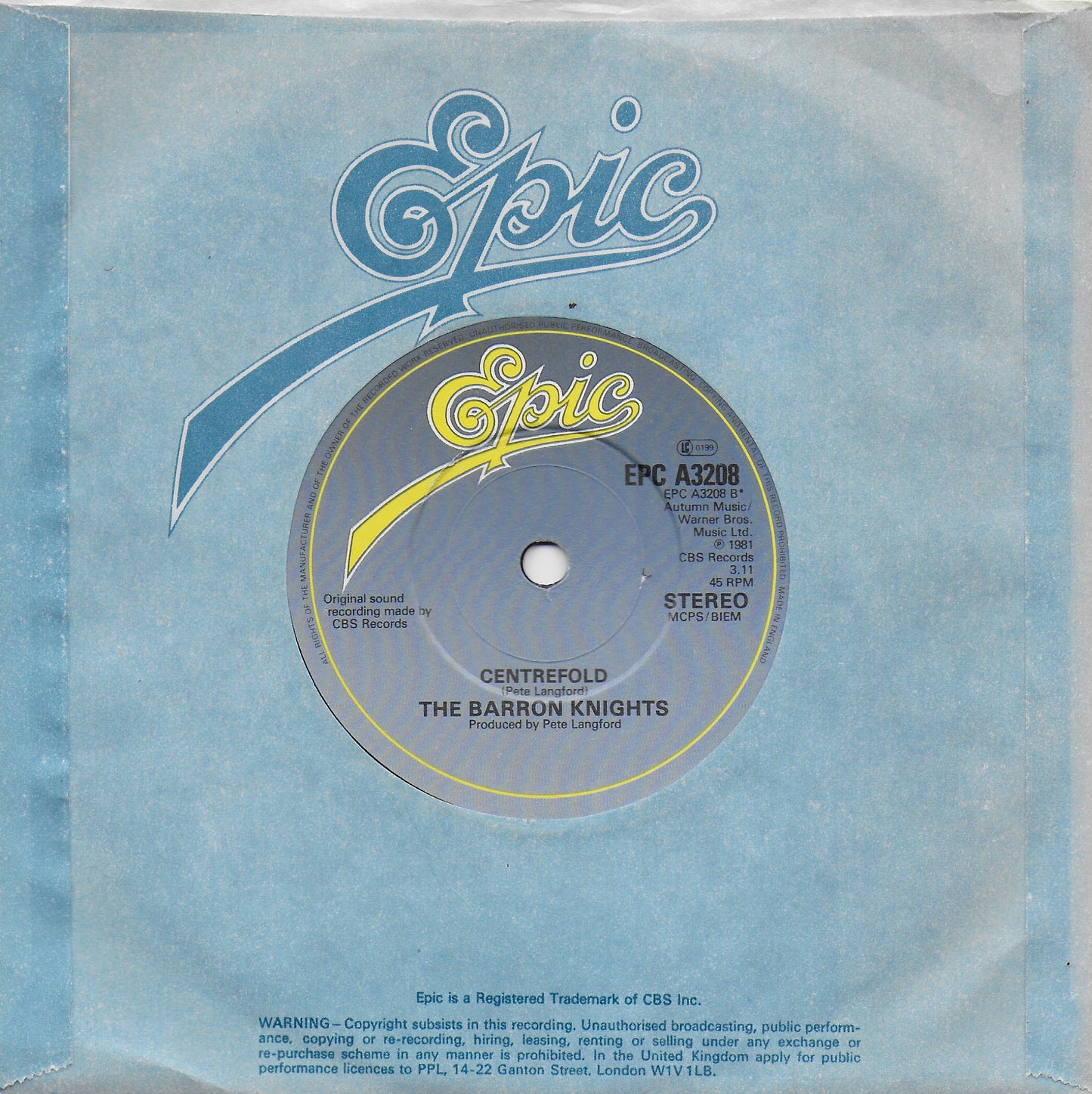 The Barron Knights - Buffalo Bill's last scratch (Engelse uitgave)