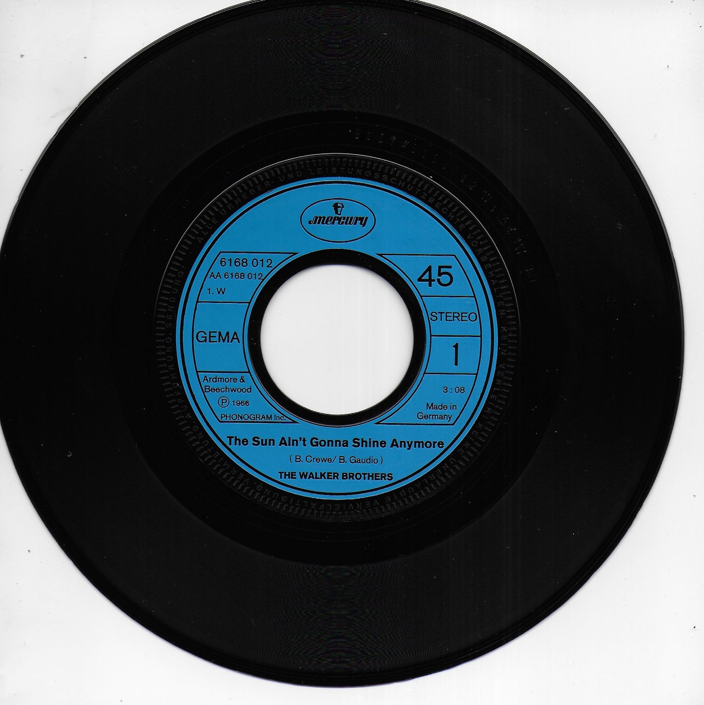 The Walker Brothers - The sun ain't gonna shine anymore / Make it easy on yourself (Duitse uitgave)