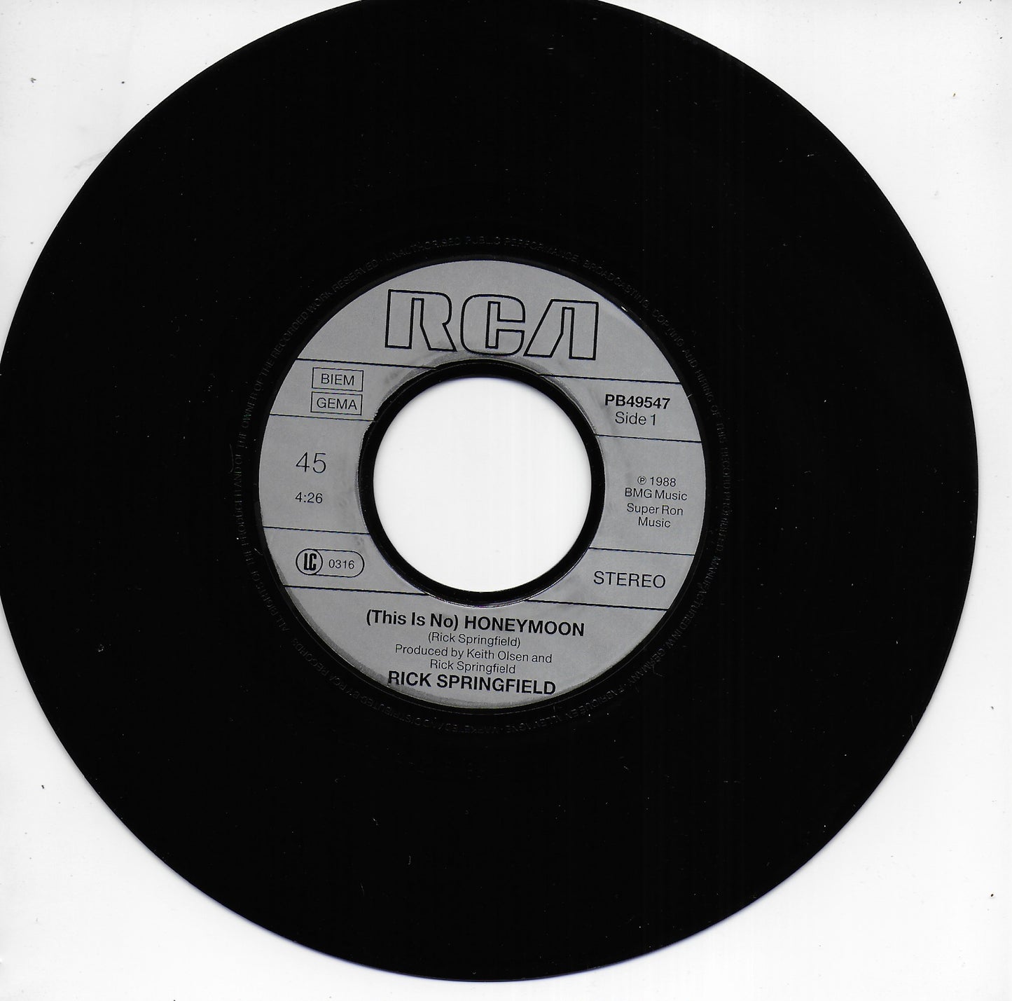 Rick Springfield - (This is no) Honeymoon