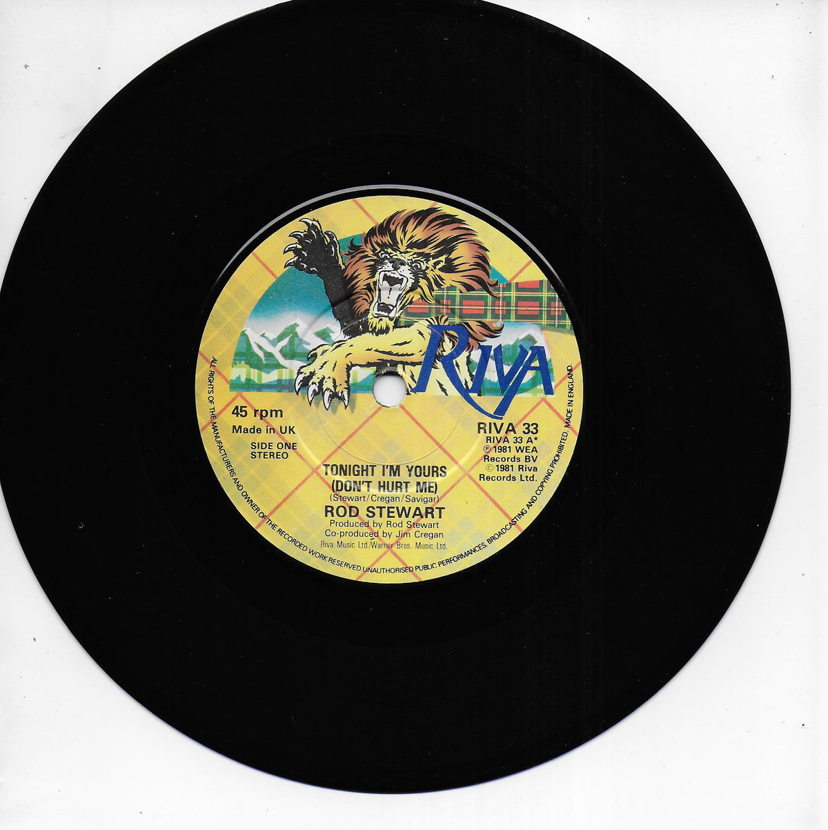 Rod Stewart - Tonight i'm yours (don't hurt me) (Engelse uitgave)