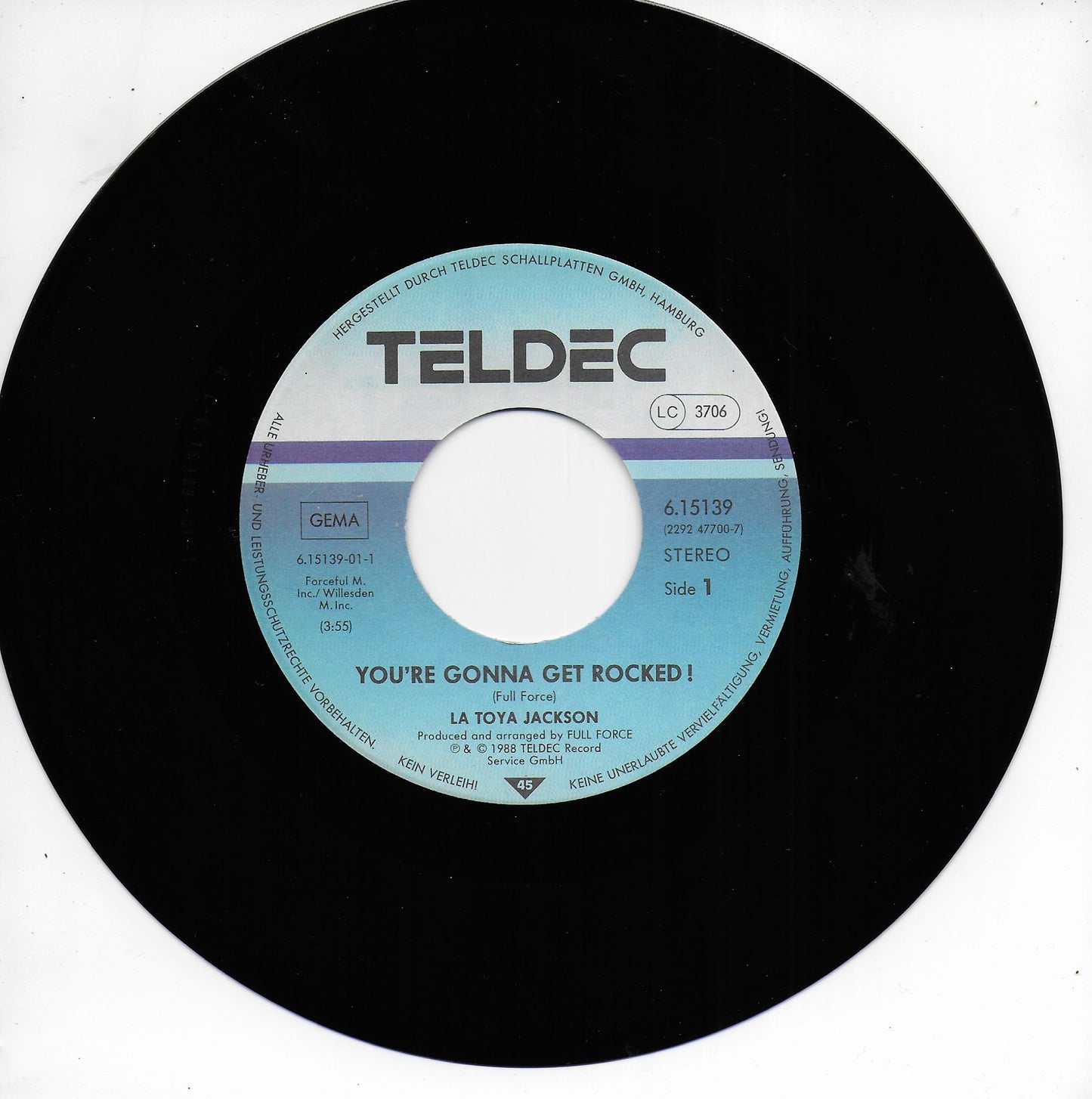 La Toya Jackson - You're gonna get rocked (Duitse uitgave)