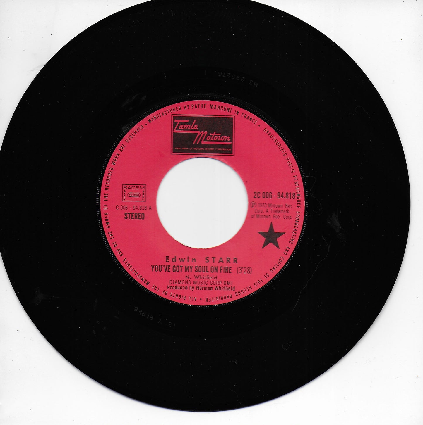 Edwin Starr - You've got my soul on fire (Franse uitgave)