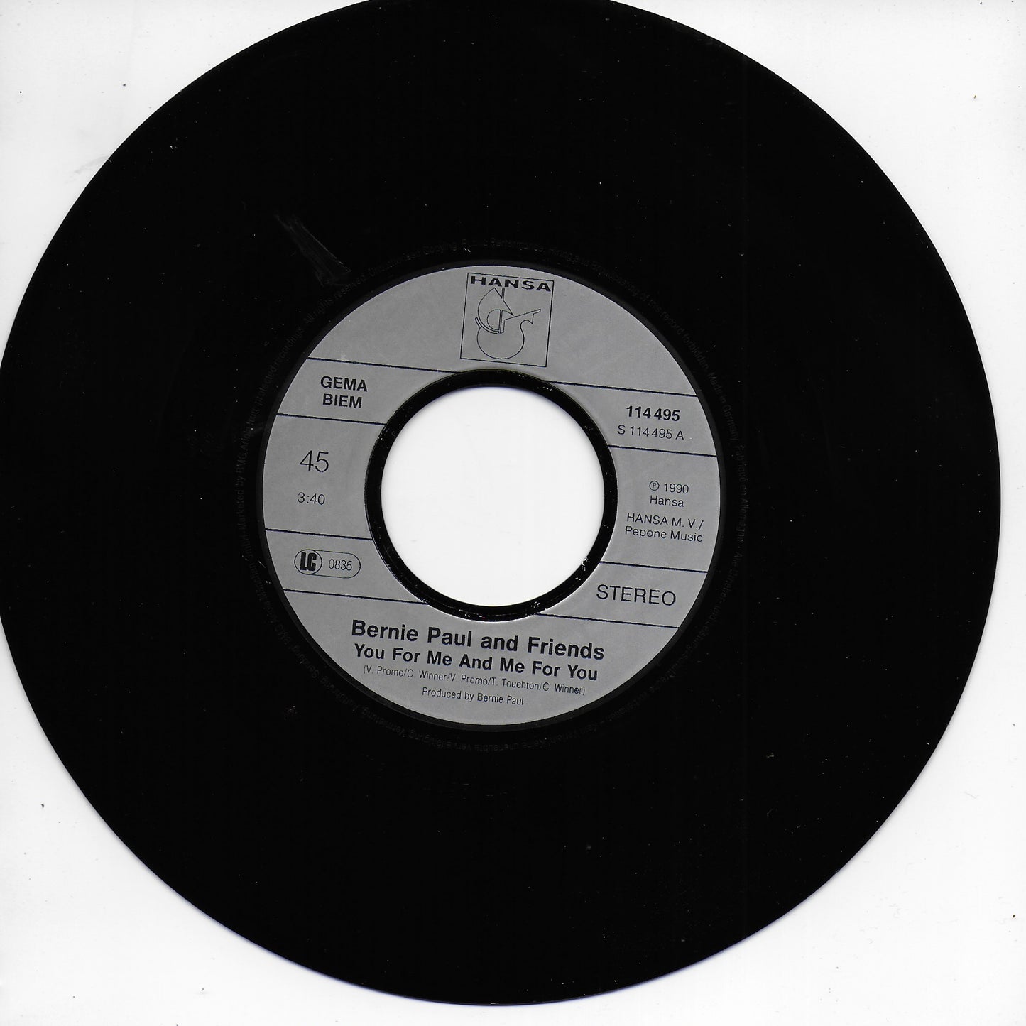 Bernie Paul and friends - You for me and me for you