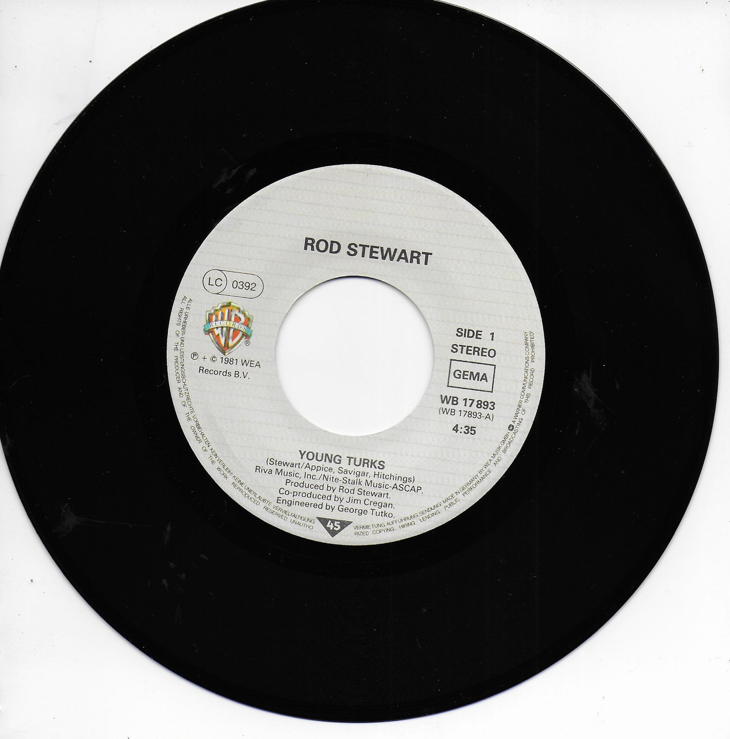 Rod Stewart - Young turks (Duitse uitgave)