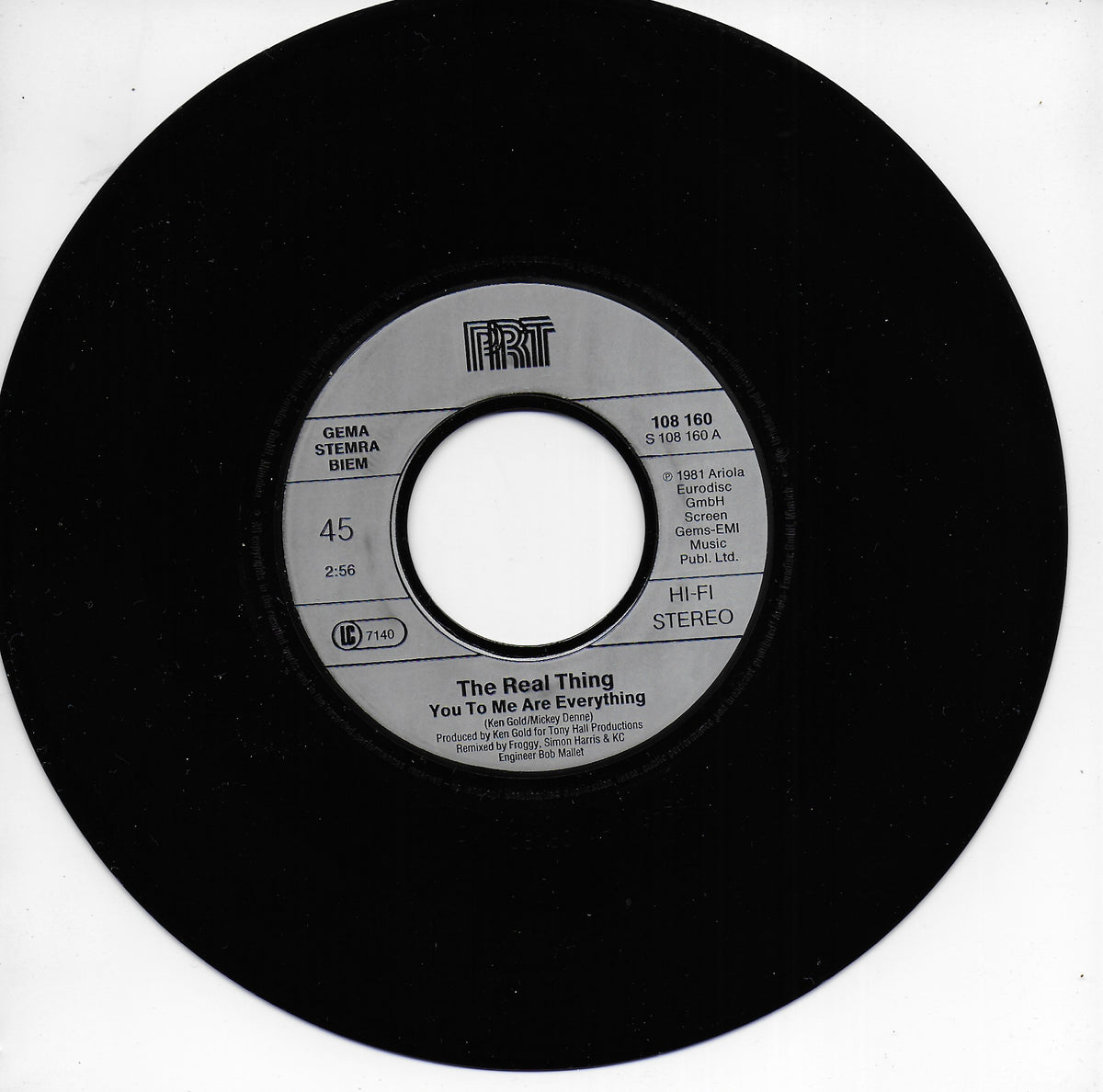 The Real Thing - You to me are everything (the decade remix 76-86) (Europese uitgave)