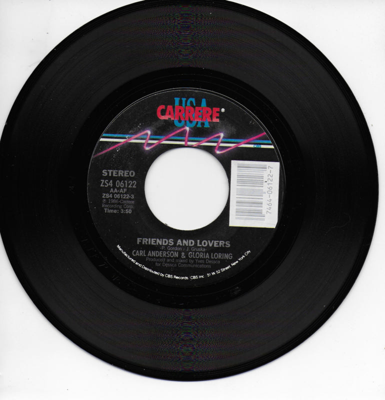 Gloria Loring & Carl Anderson - Friends & lovers (Amerikaanse uitgave)