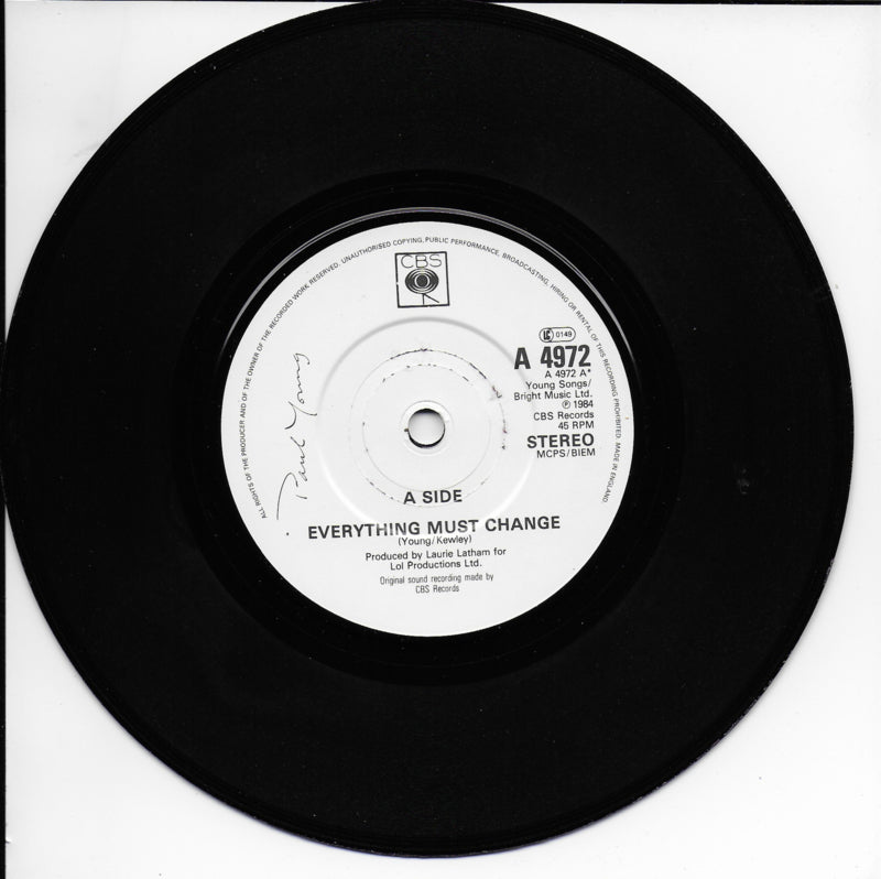 Paul Young - Everything must change (Engelse uitgave)