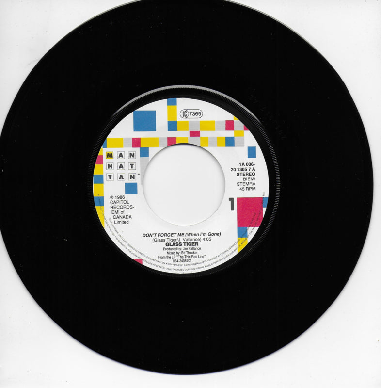 Glass Tiger - Don't forget me (when i'm gone)