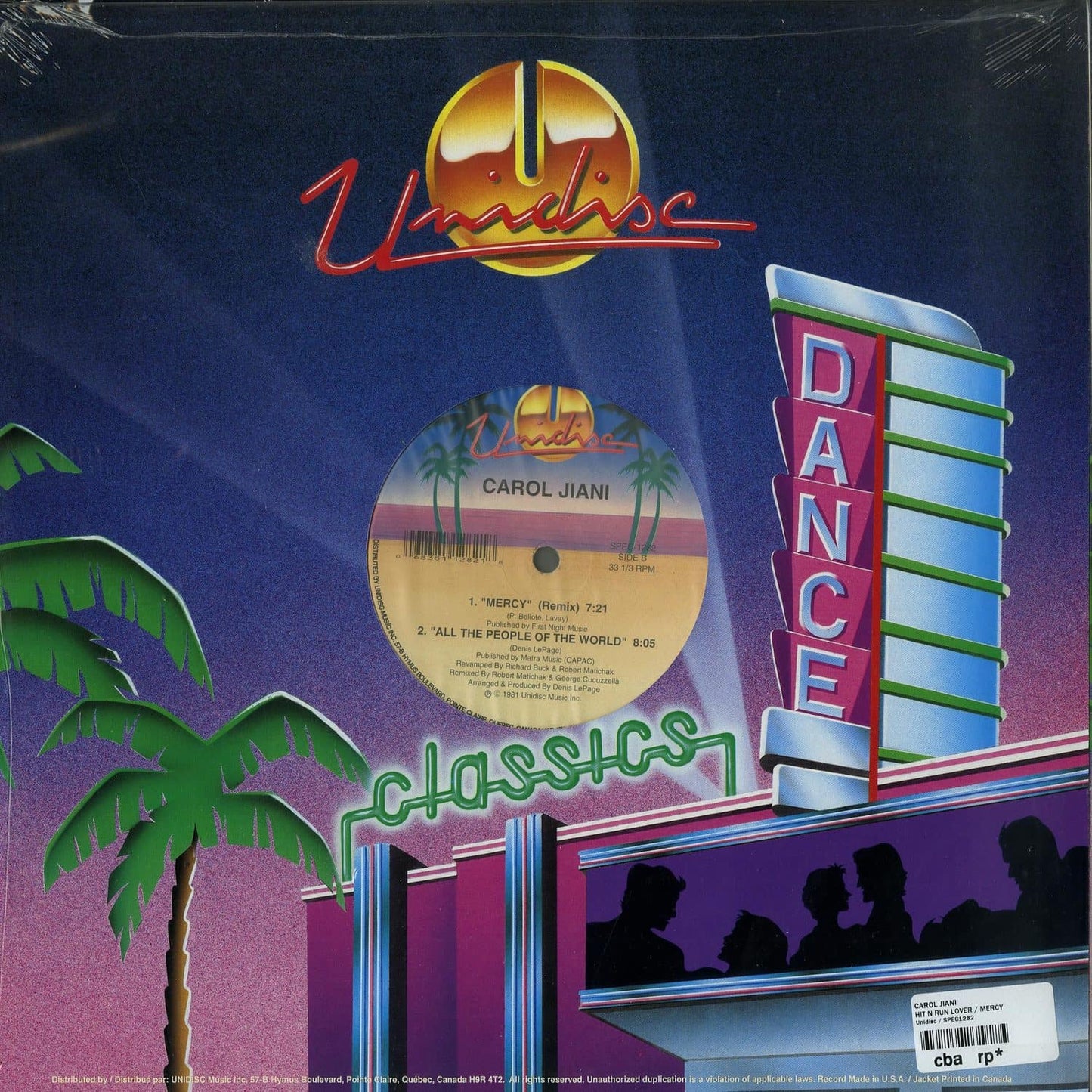Carol Jiani - Hit 'n run lover (remix) (12" Maxi Single)