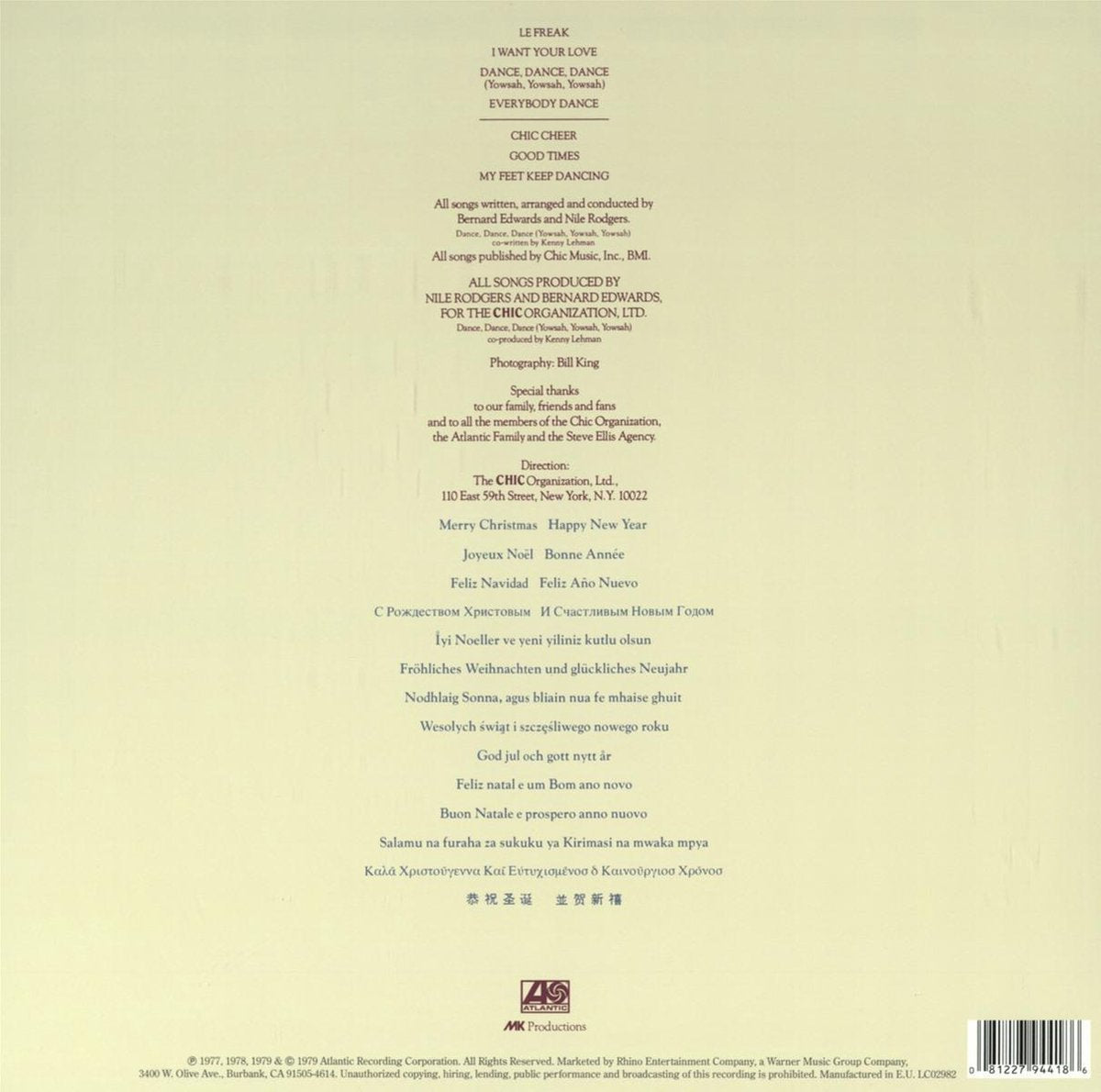 Chic - Les Plus Grands Succes De Chic/Chic's Greatest Hits (LP)