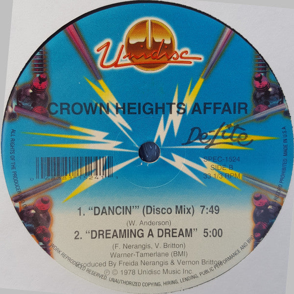 Crown Heights Affair - Dreaming a dream (goes dancin') / Dancin' (12" Maxi Single)