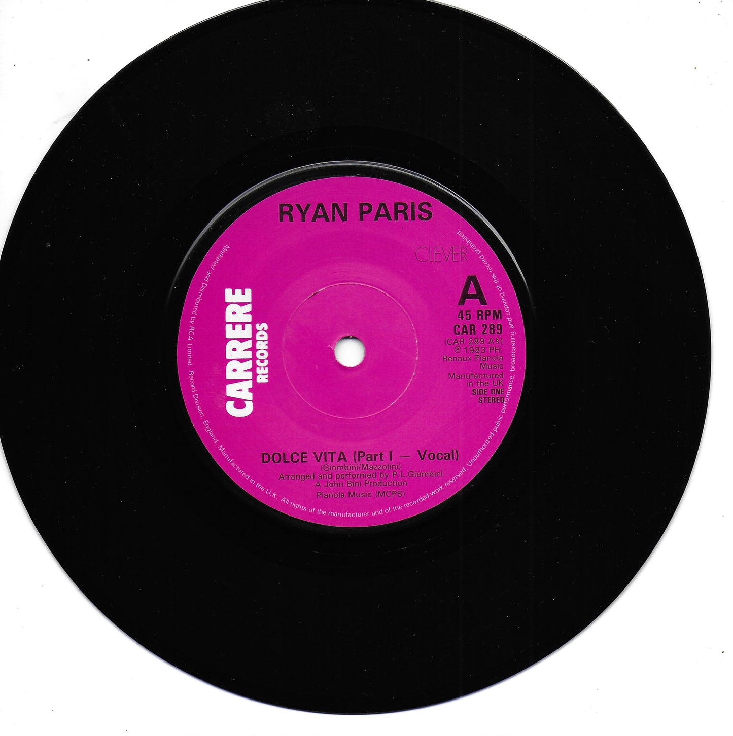 Ryan Paris - Dolce vita (Engelse uitgave)