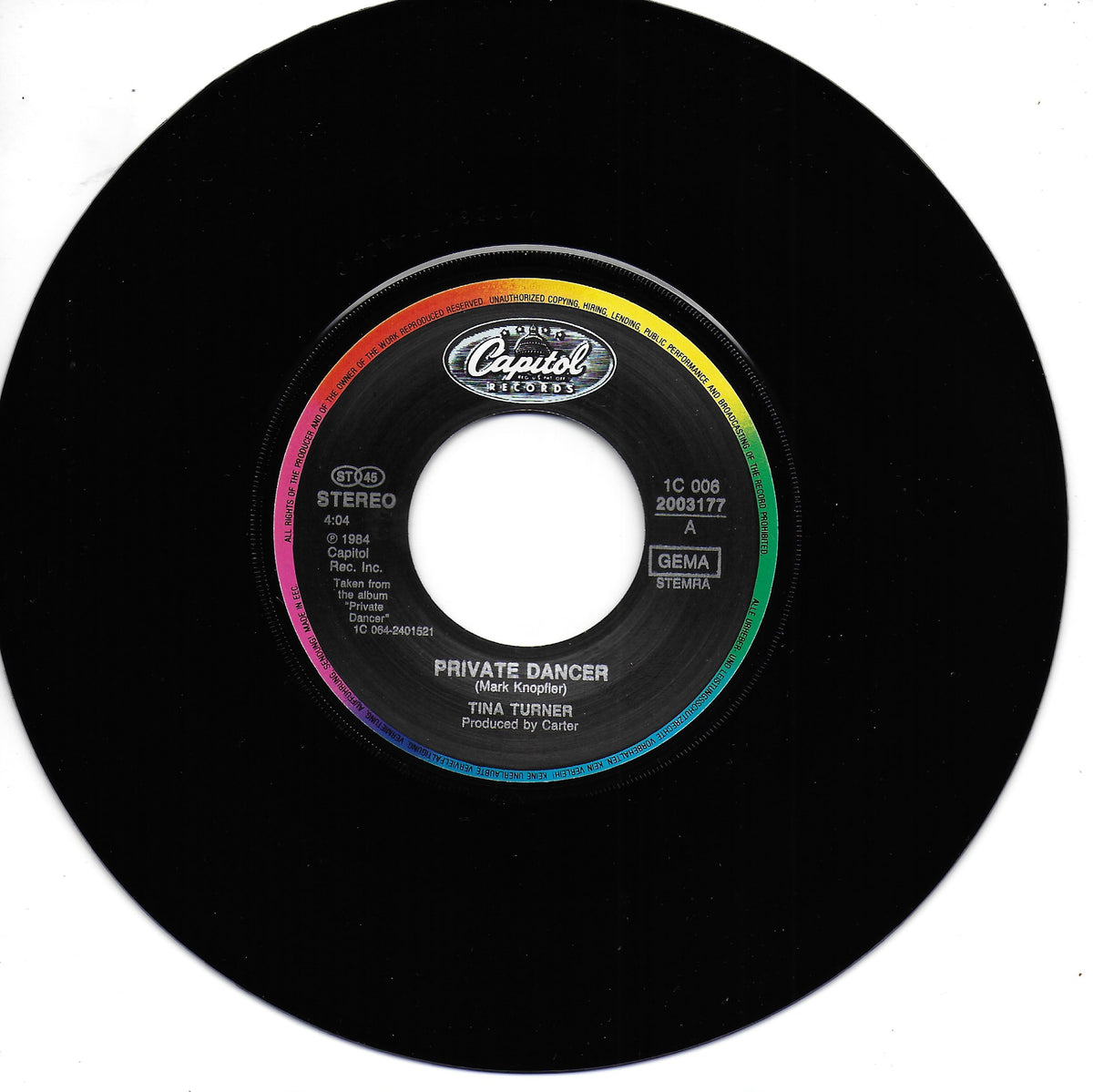 Tina Turner - Private dancer (Duitse uitgave)
