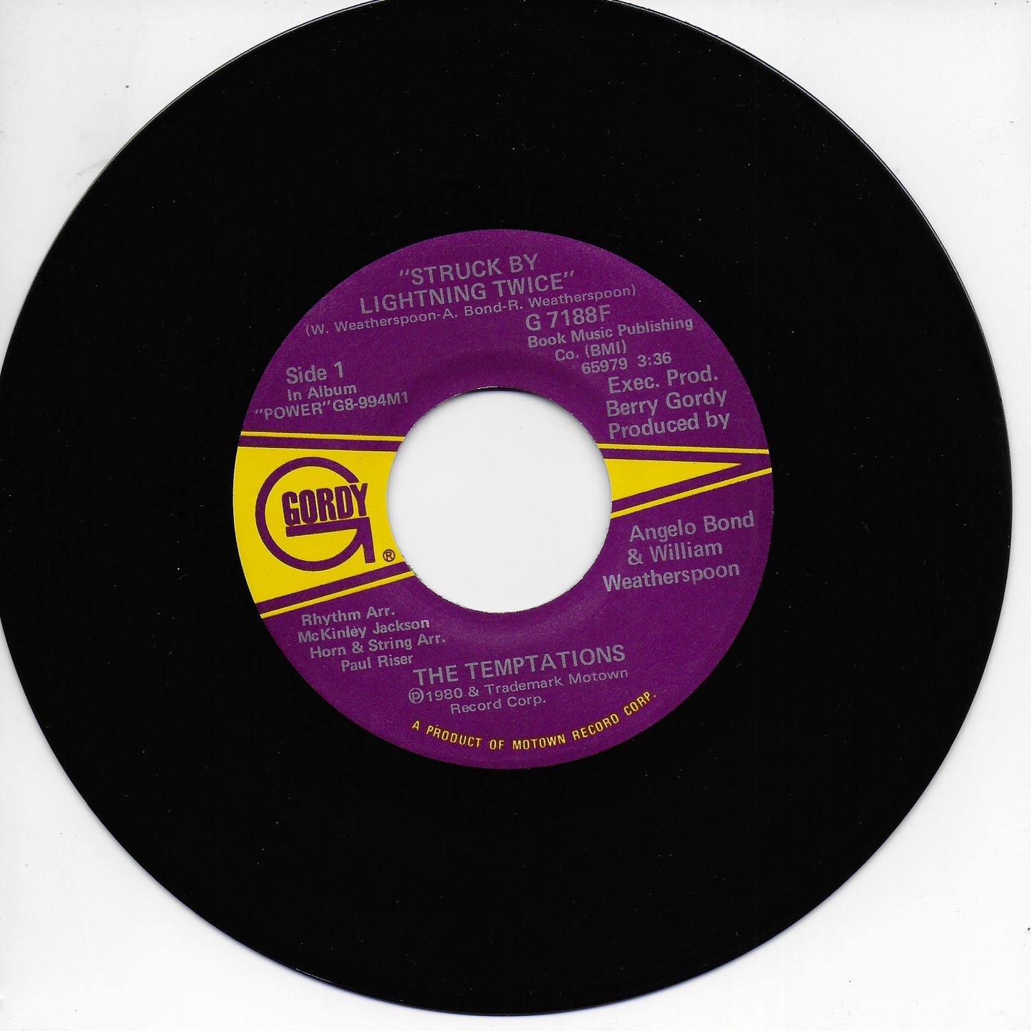 Temptations - Struck by lightning twice (Amerikaanse uitgave)